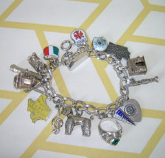 Vintage Silver Charm Bracelet